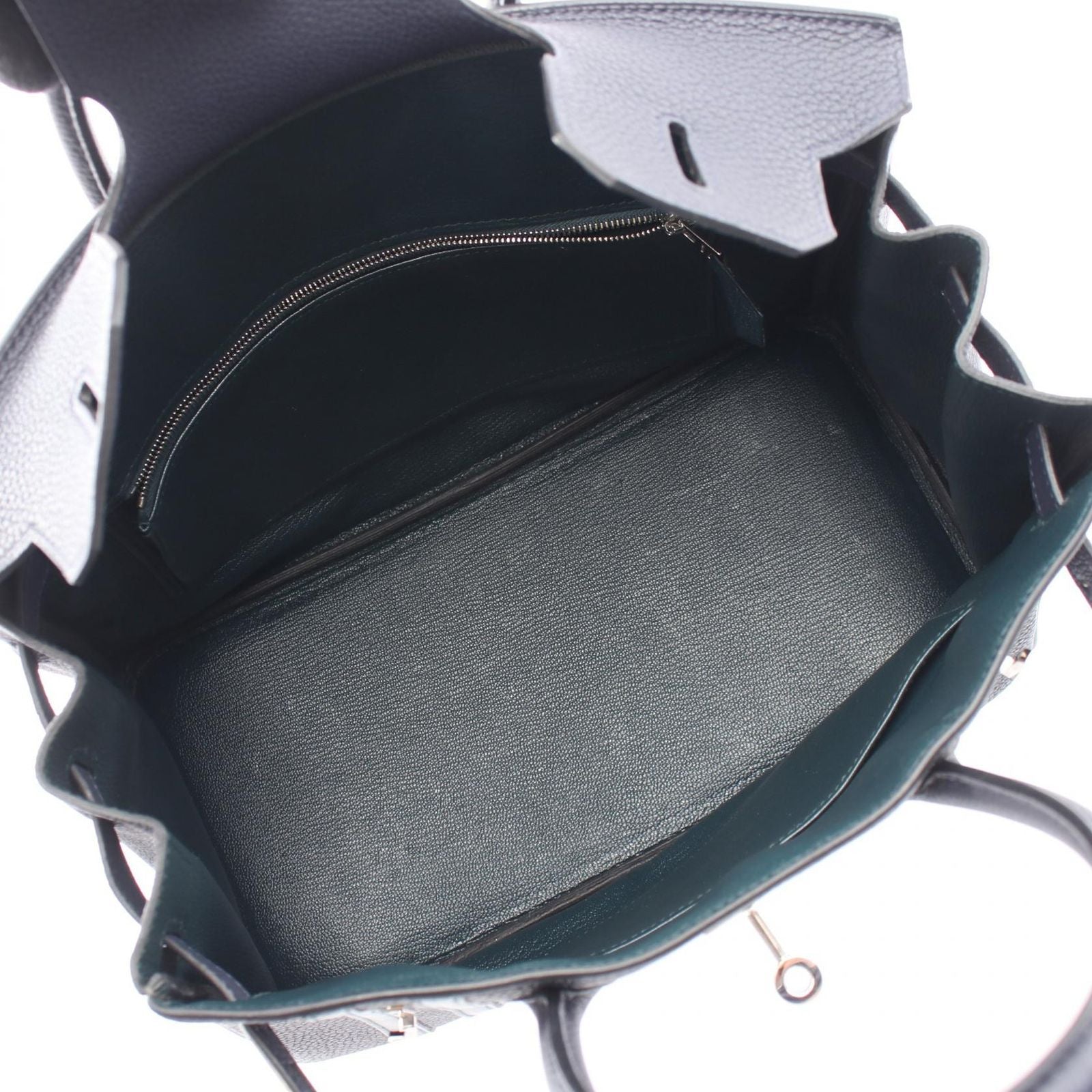 Hermes Handbag Birkin 30 Officier Blue Nuit Vert Cypress Cipress 30 — view 3