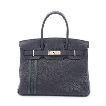 Hermes Handbag Birkin 30 Officier Blue Nuit Vert Cypress Cipress 30