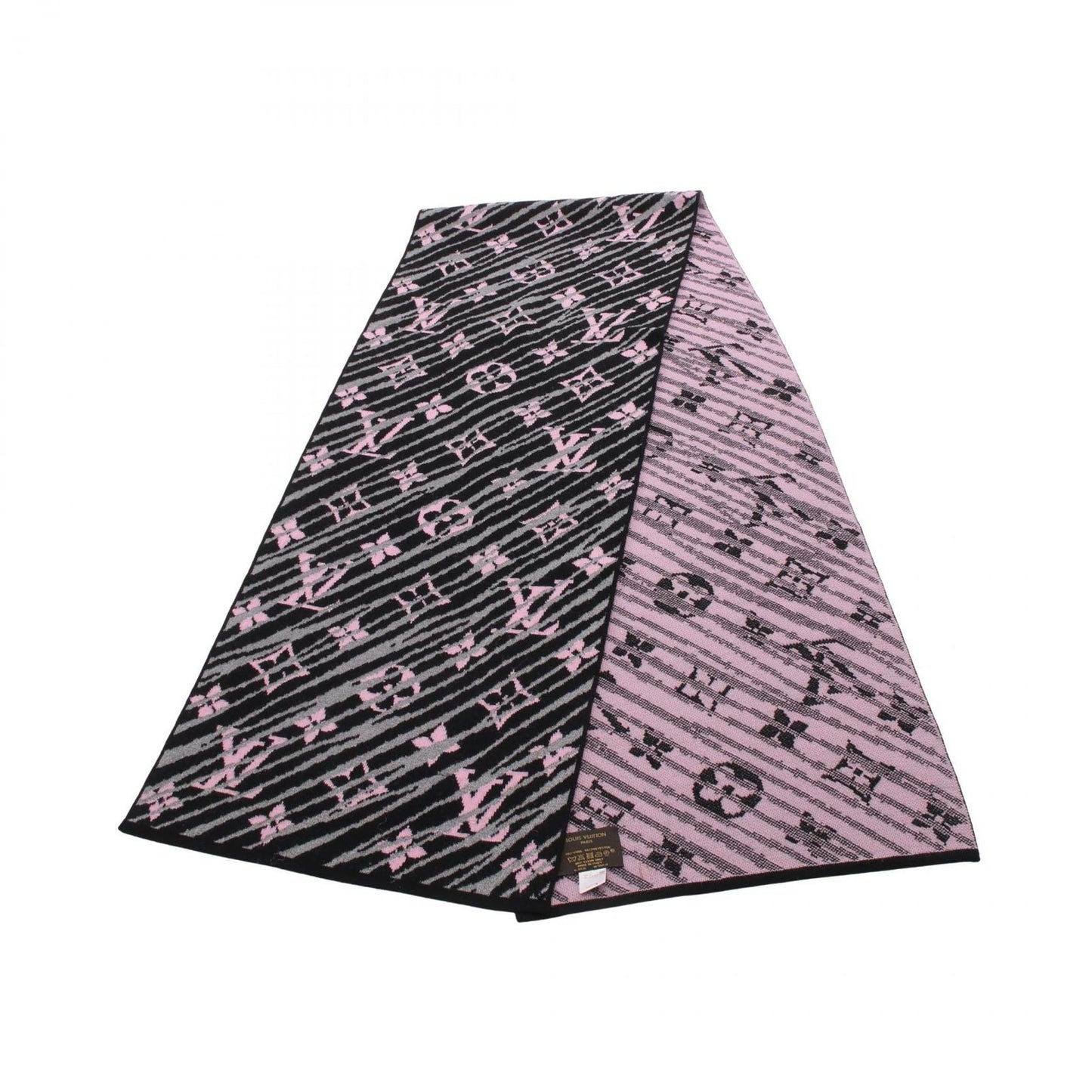 Louis Vuitton Scarf Echarpe Epi Storm Monogram Light Purple Wool Epi