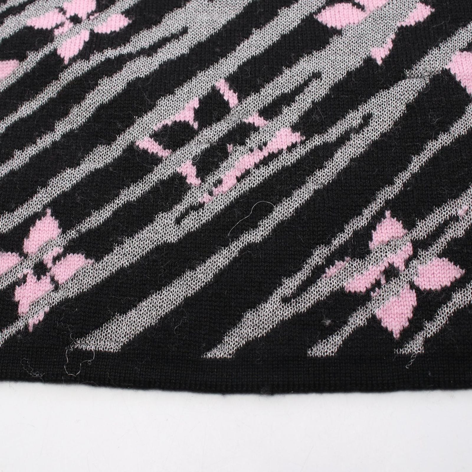 Louis Vuitton Scarf Echarpe Epi Storm Monogram Light Purple Wool Epi — view 5