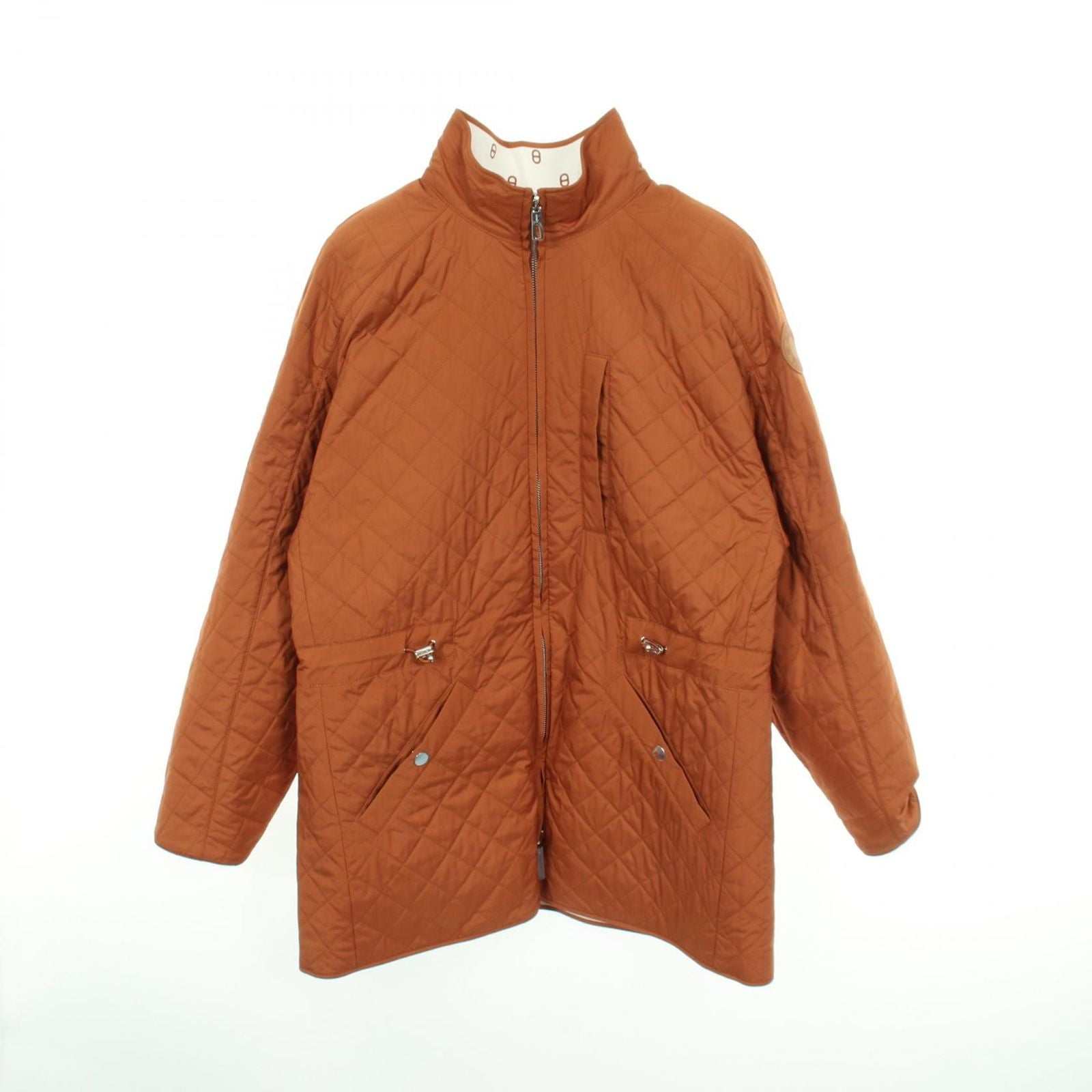 Hermes Chaine D'ancre Reversible Beige Coat — view 3