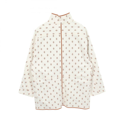 Hermes Chaine D'ancre Reversible Beige Coat — view 2