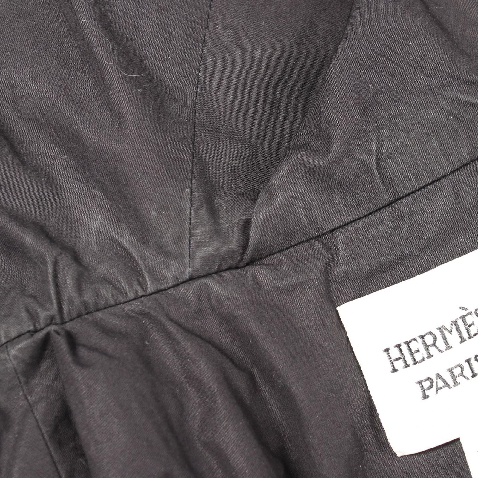 Hermes Series Button Hooded Gilet Brown Leather Coat Vest — view 6