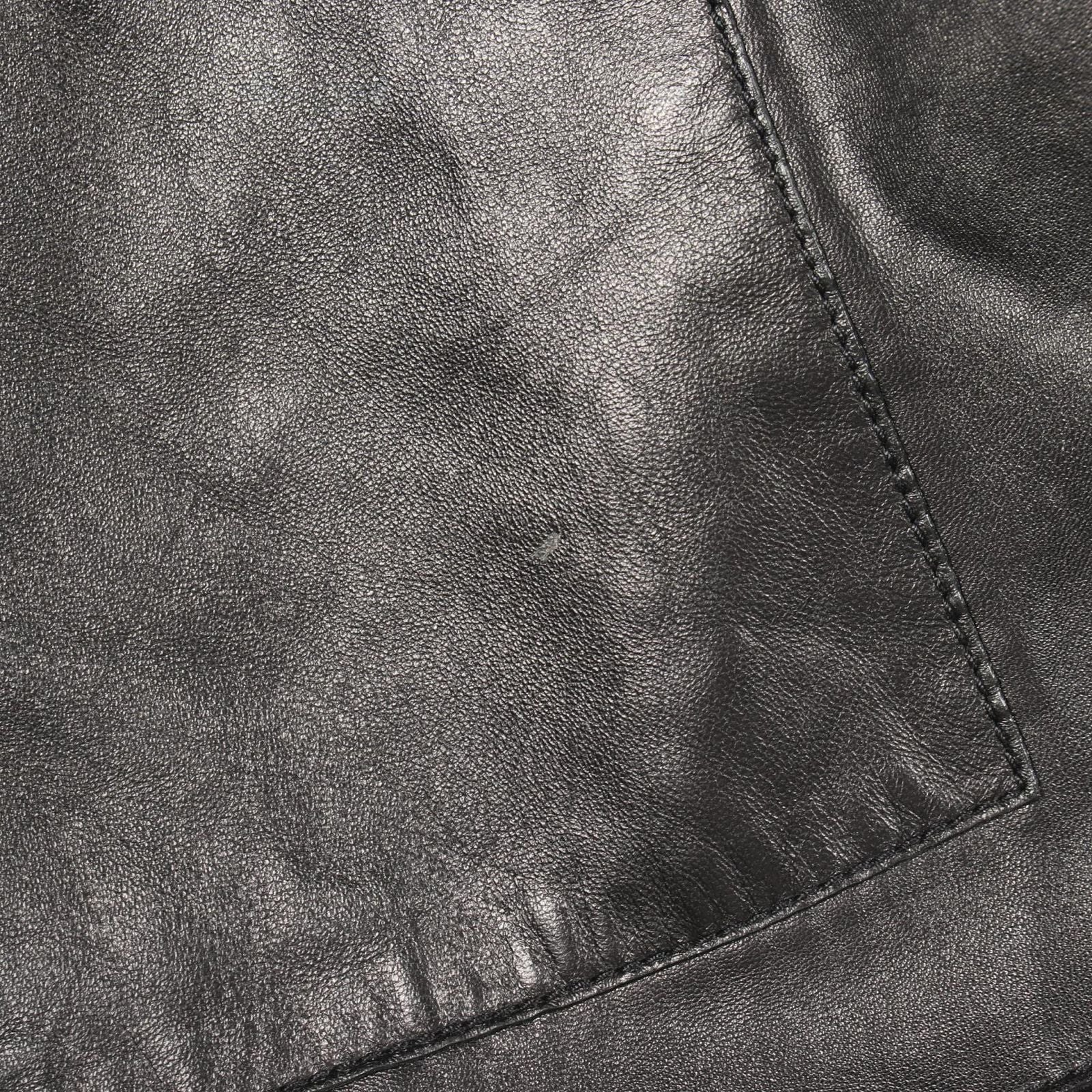 Hermes Series Button Hooded Gilet Brown Leather Coat Vest — view 7