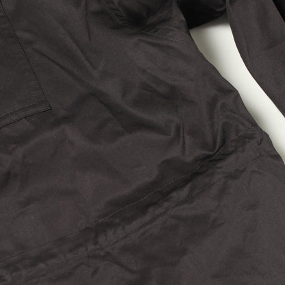 Hermes Blouse Zip Up Ruffle Shirt Black Cotton Jacket — view 6