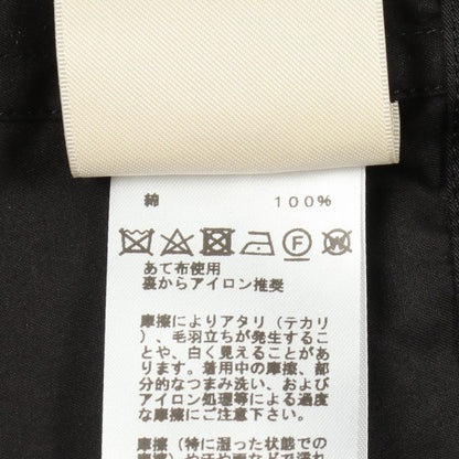 Hermes Blouse Zip Up Ruffle Shirt Black Cotton Jacket — view 4
