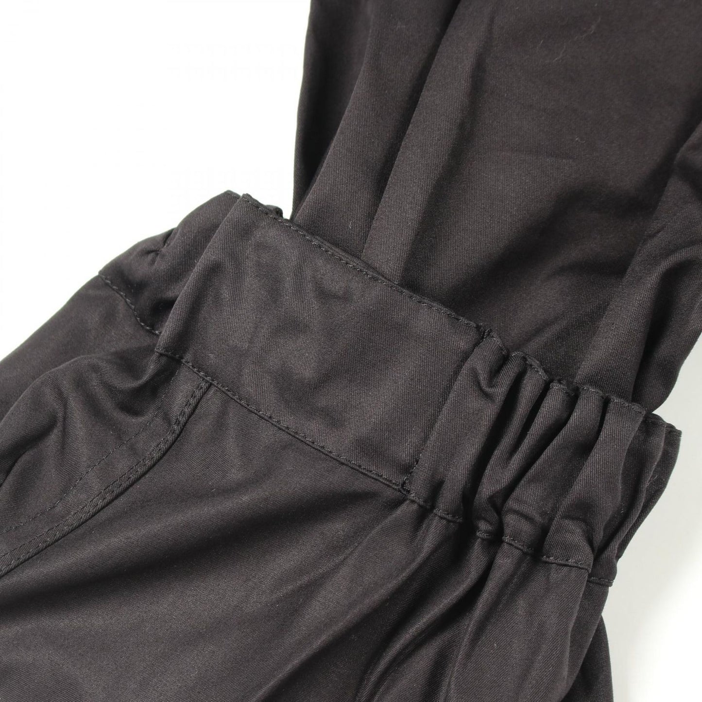 Hermes Blouse Zip Up Ruffle Shirt Black Cotton Jacket — view 5