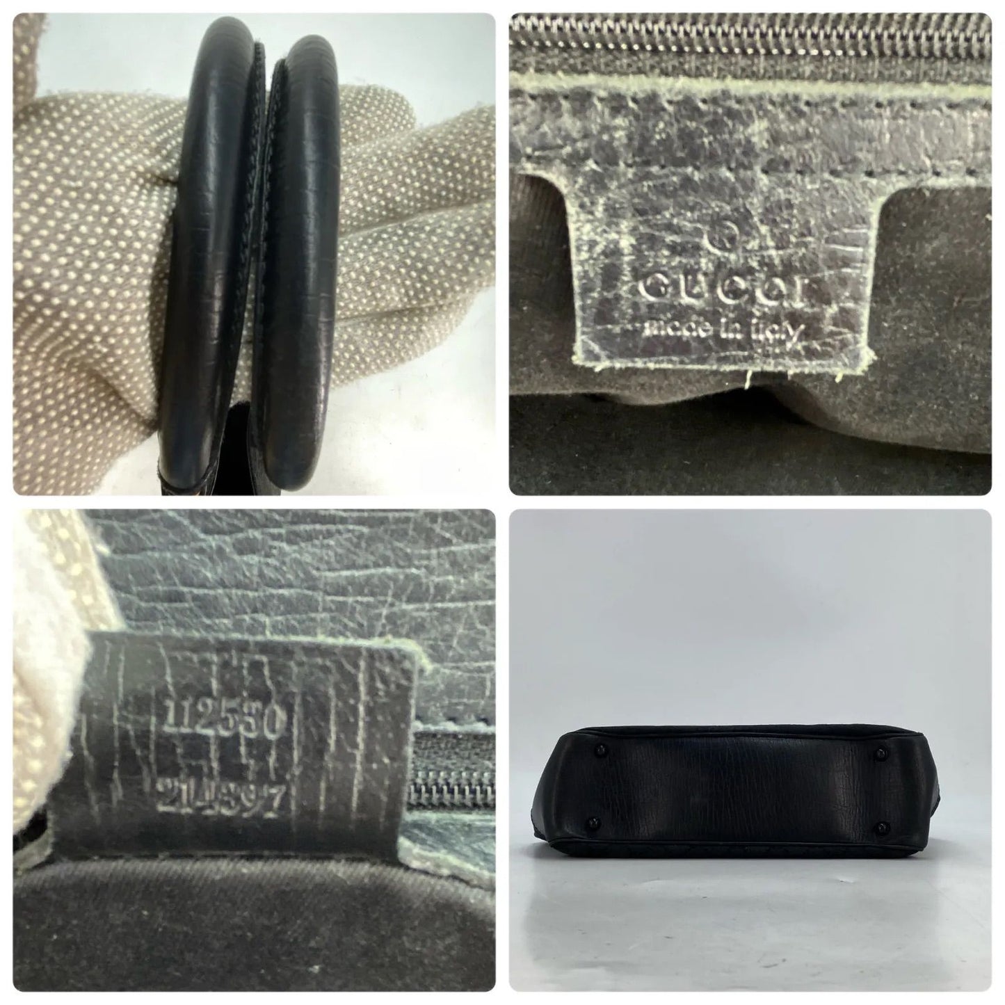Gucci Tote GG Canvas Bamboo Black Business Travel — view 5
