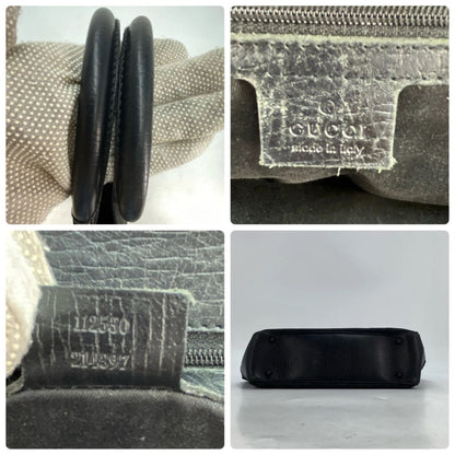 Gucci Tote GG Canvas Bamboo Black Business Travel — view 5