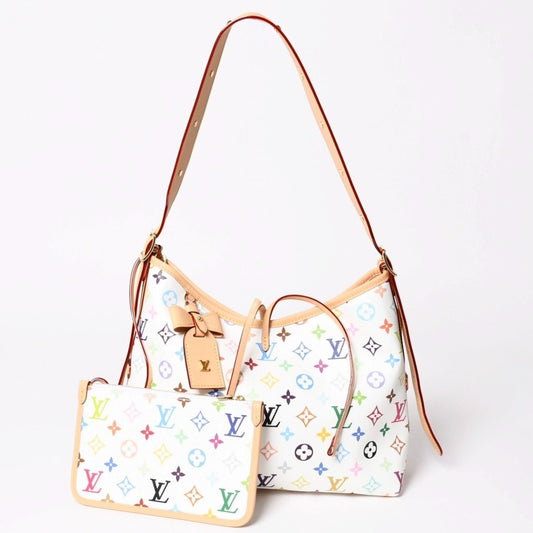 Louis Vuitton LV TM Carryall PM Shoulder Bag Monogram Multicolor Takashi
