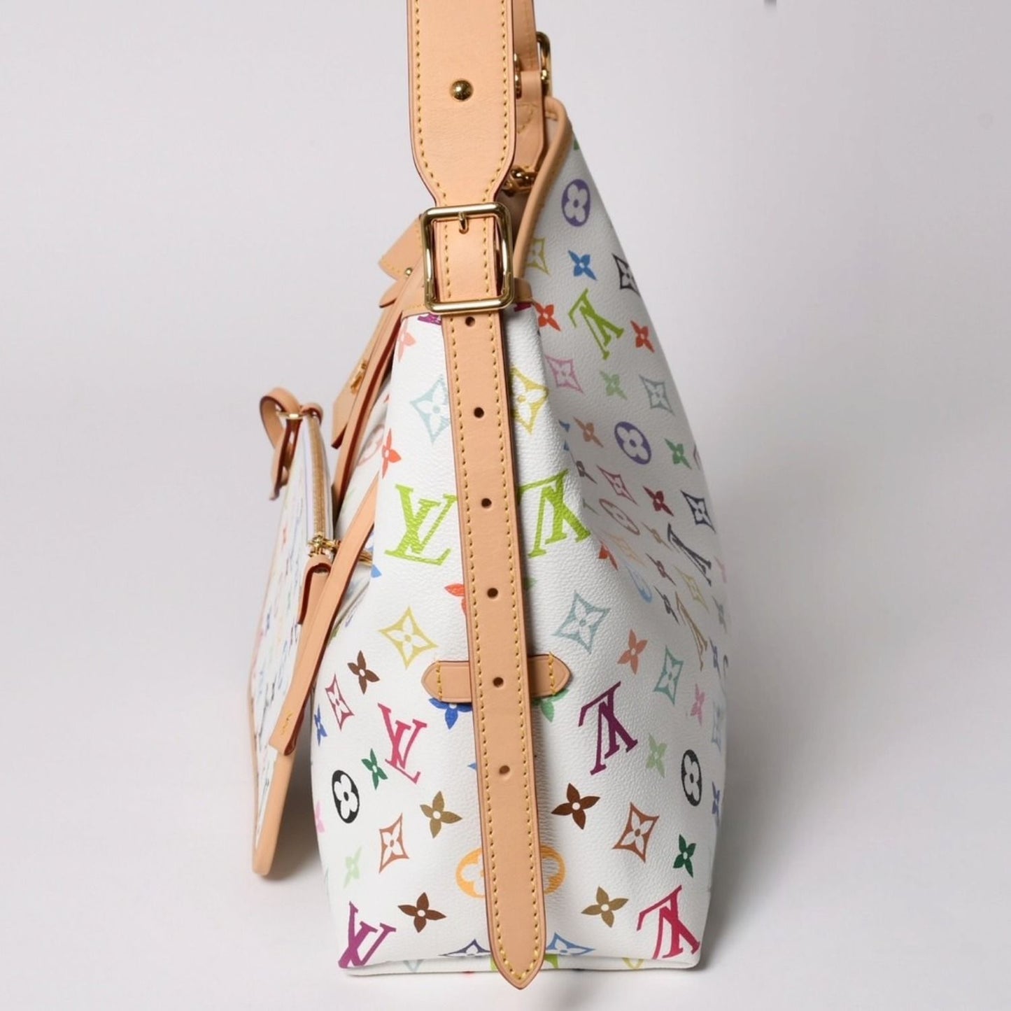 Louis Vuitton LV TM Carryall PM Shoulder Bag Monogram Multicolor Takashi — view 4