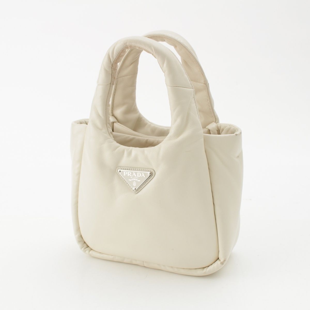 Prada Nappa Leather 2-Way Handbag White — view 2
