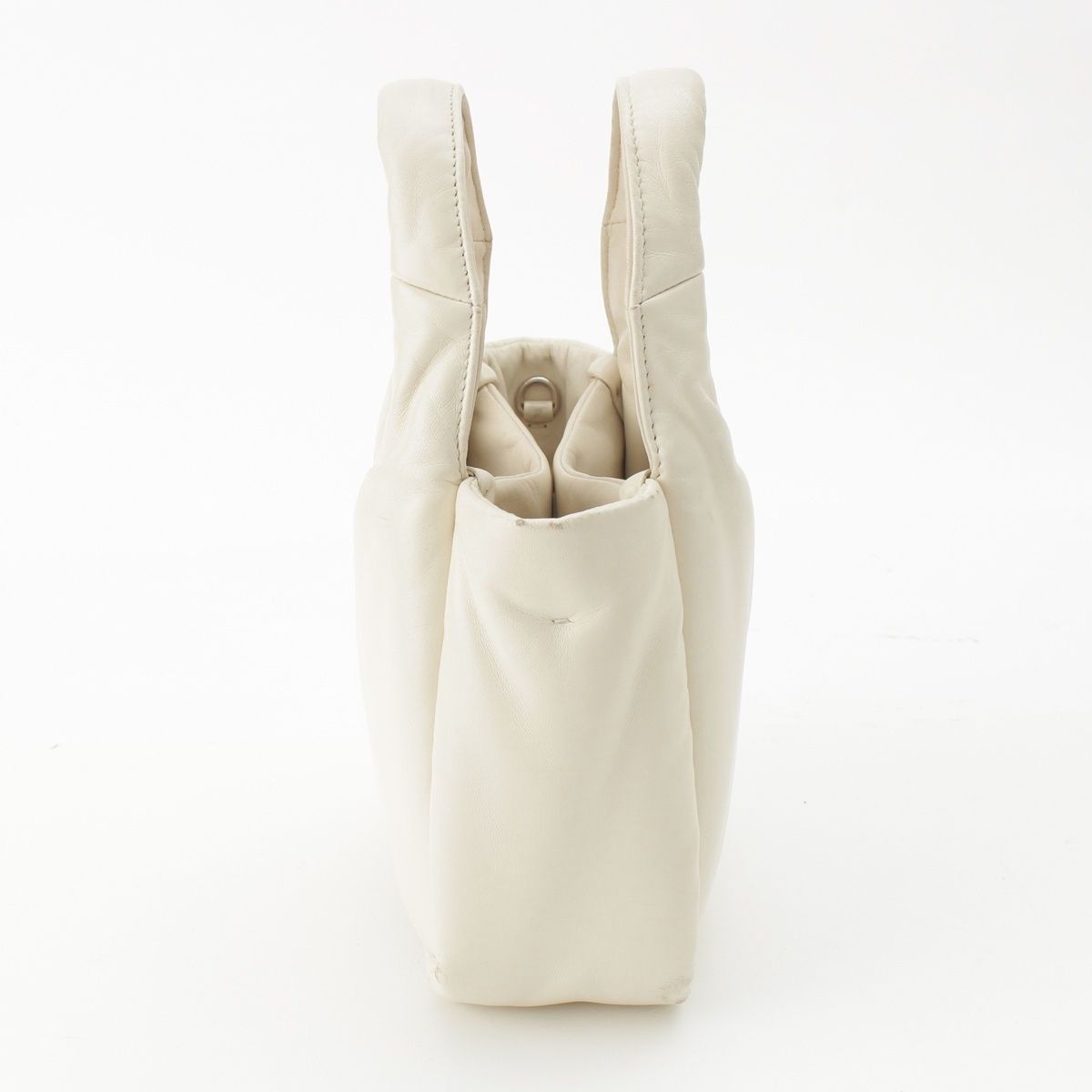 Prada Nappa Leather 2-Way Handbag White — view 3