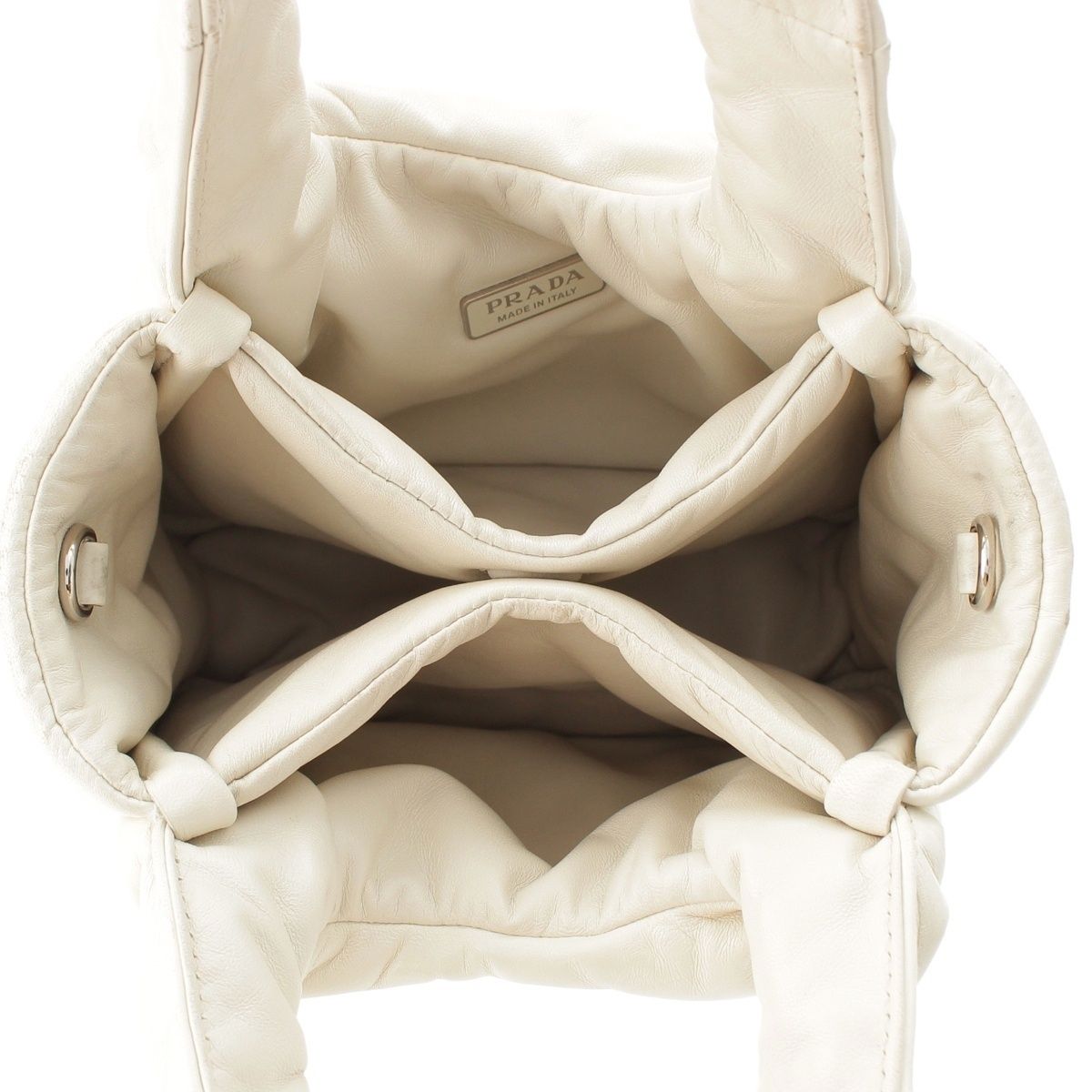 Prada Nappa Leather 2-Way Handbag White — view 6