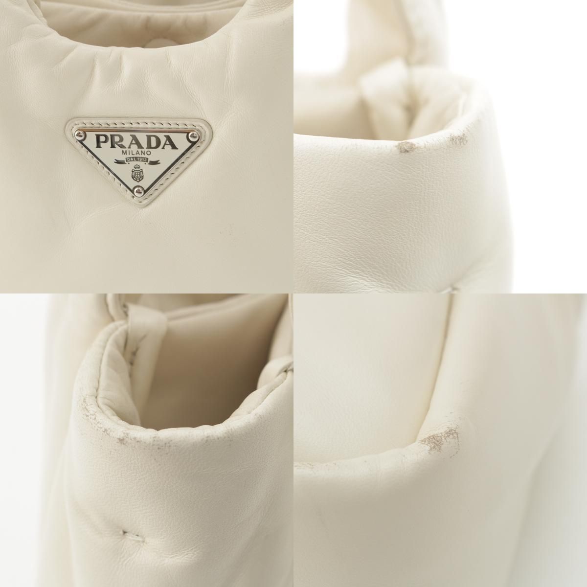 Prada Nappa Leather 2-Way Handbag White — view 8