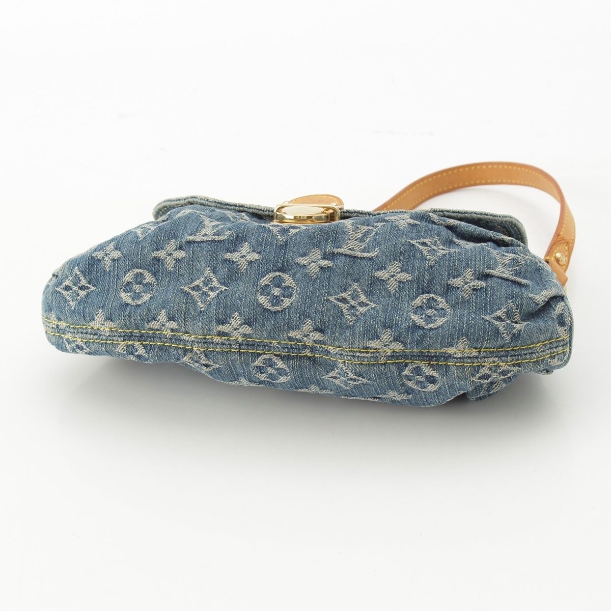 Louis Vuitton Monogram Denim Mini Pleaty Shoulder Bag Indigo Blue — view 6