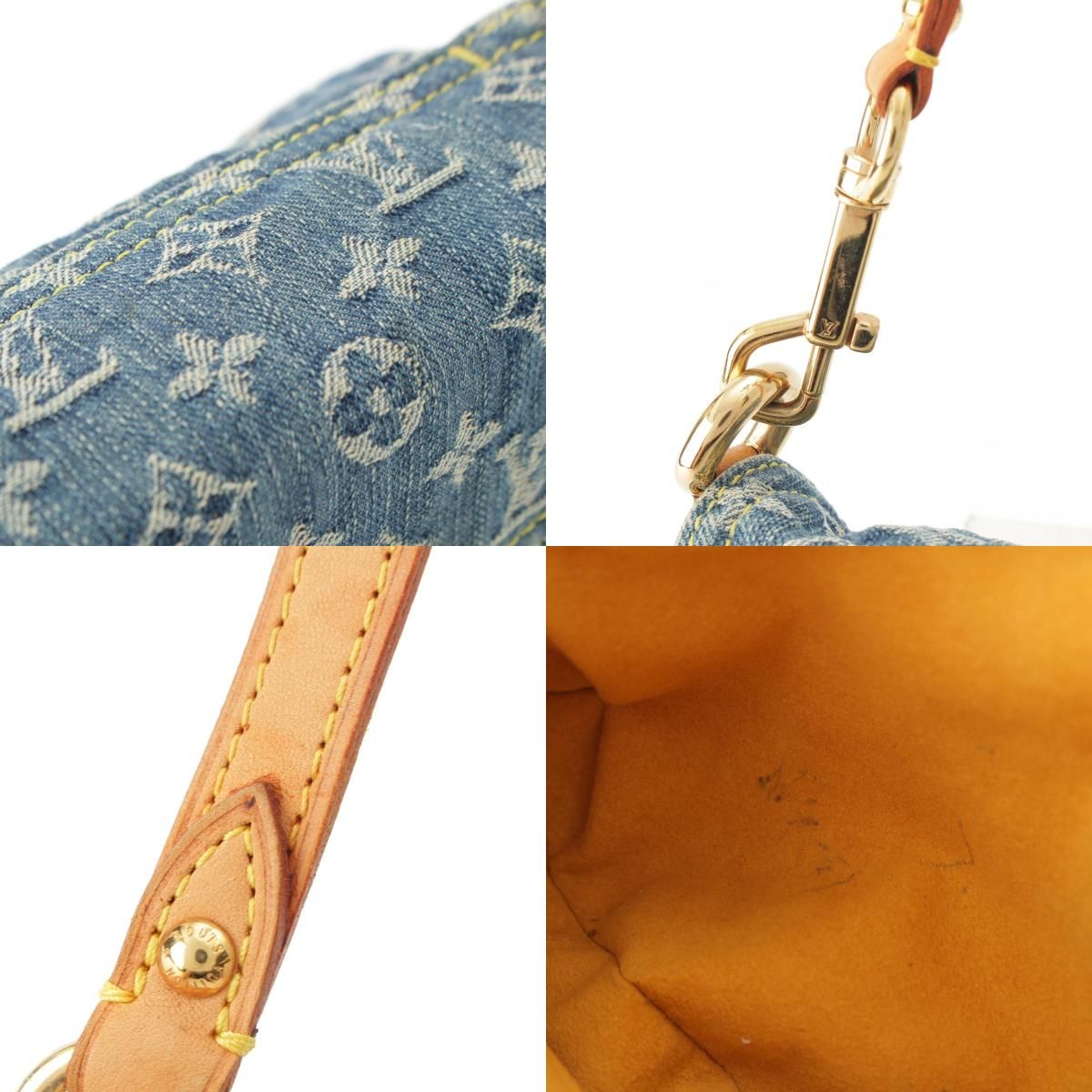 Louis Vuitton Monogram Denim Mini Pleaty Shoulder Bag Indigo Blue — view 9