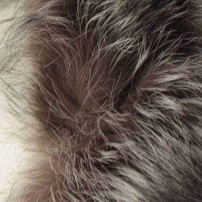 Fendi Cashmere Leather Fur Poncho Gray Cape — view 8