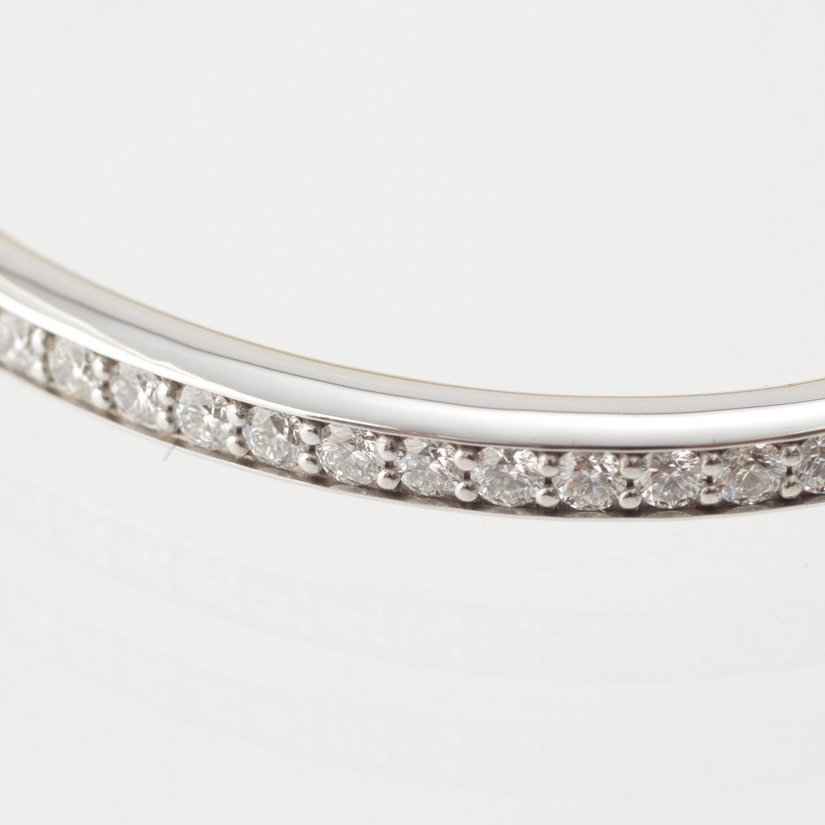 Tiffany & Co Lock Half Pave Diamond Bangle Wg Yg Bracelet — view 6