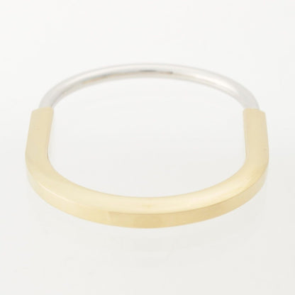 Tiffany & Co Lock Half Pave Diamond Bangle Wg Yg Bracelet — view 3