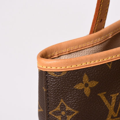 Louis Vuitton Bucket PM Handbag Monogram Brown Leather Gold — view 6