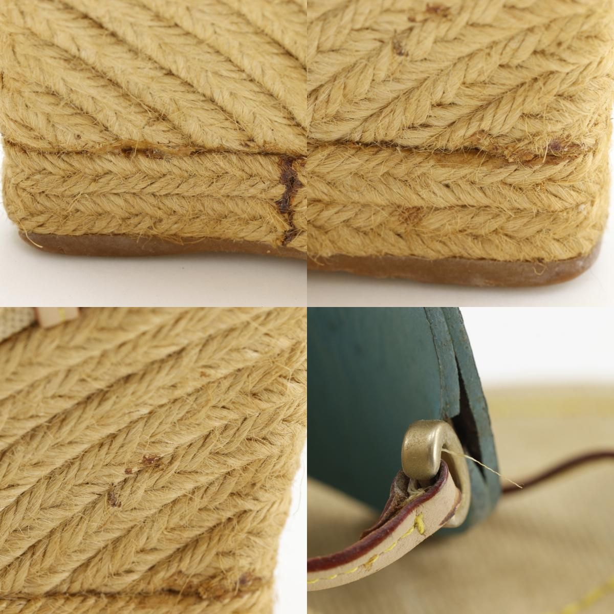 Louis Vuitton Trunks&bag Wedge Sole Linen Beige Sandals — view 8