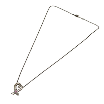 Tiffany & Co Necklace Loving Silver Pink — view 2