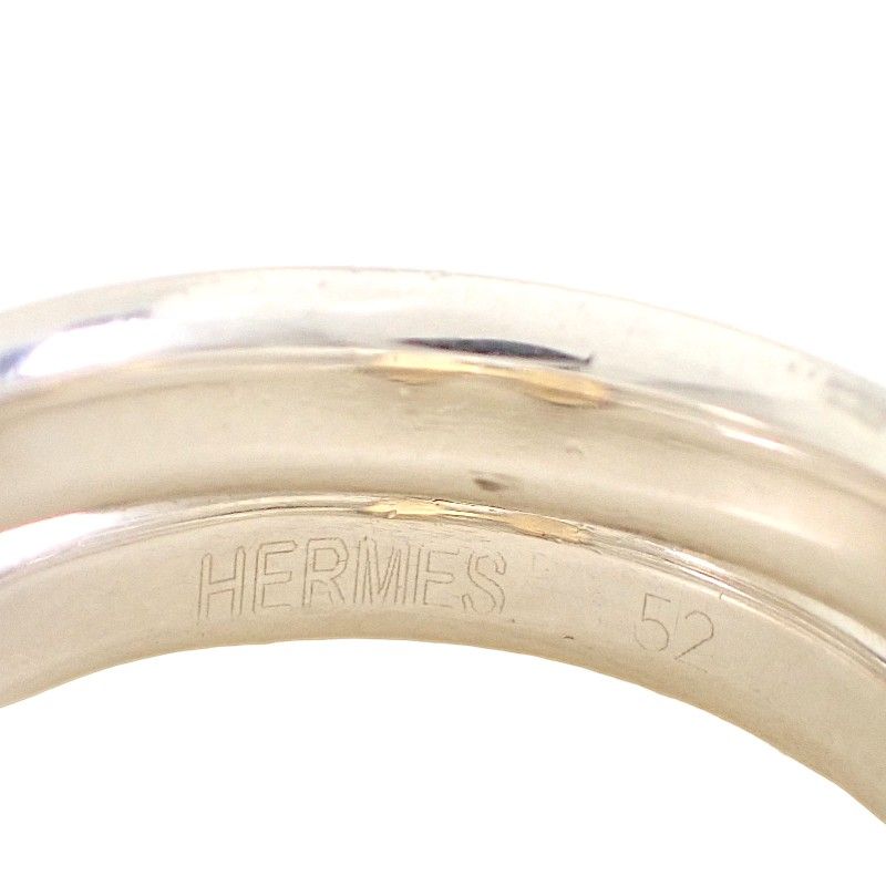 Hermes Olympe Actual 52 Ring 18k Gold 925 Sterling Silver