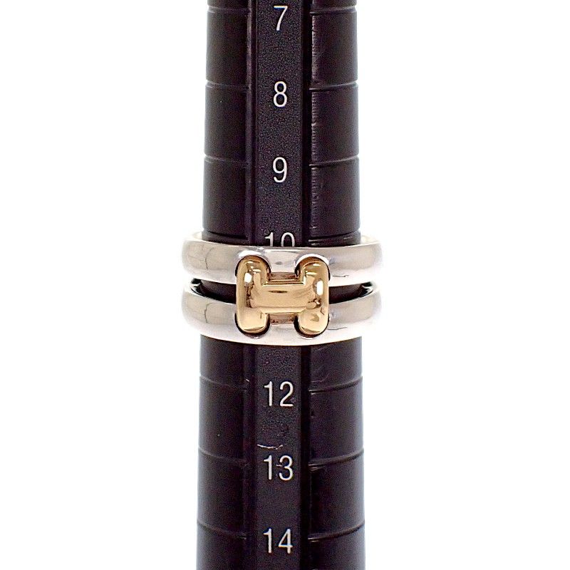 Hermes Olympe Actual 52 Ring 18k Gold 925 Sterling Silver
