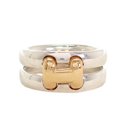 Hermes Olympe Actual 52 Ring 18k Gold 925 Sterling Silver
