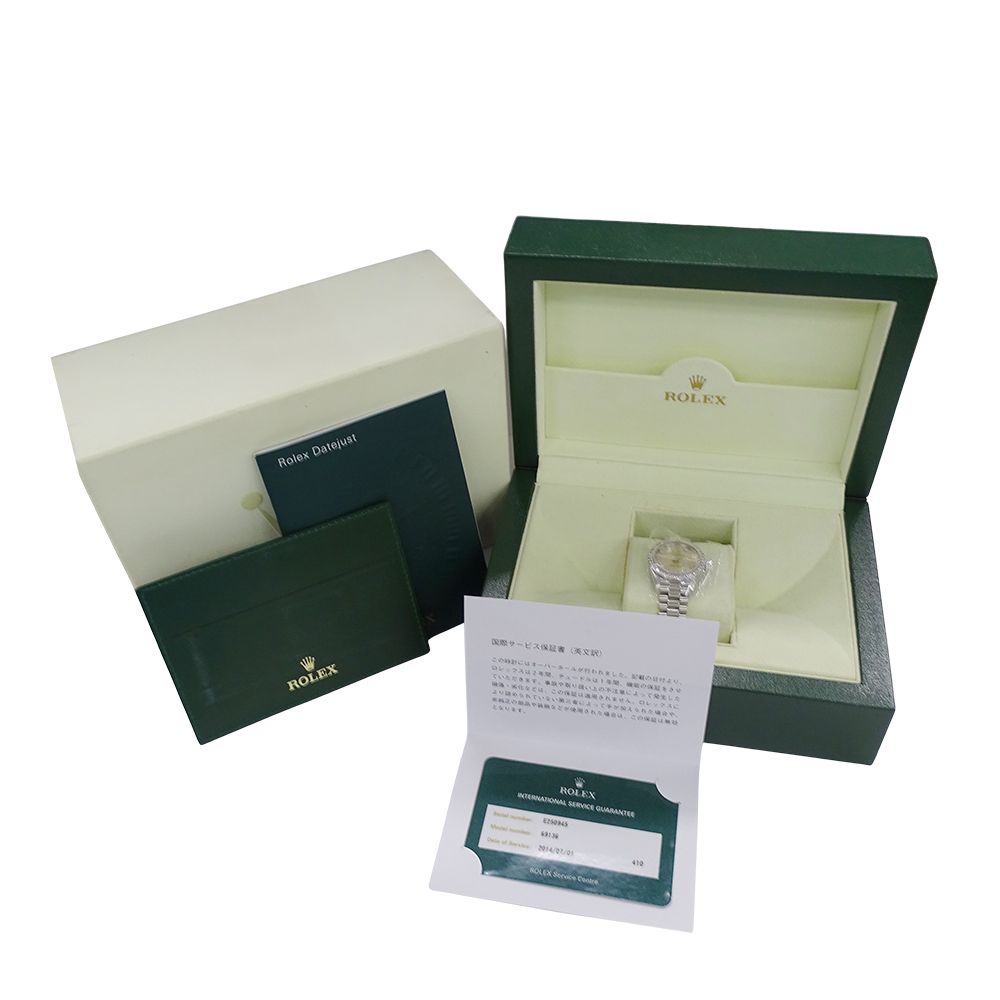 Rolex Datejust Number Watch Bezel Diamond Automatic Winding at Platinum Polished — view 7