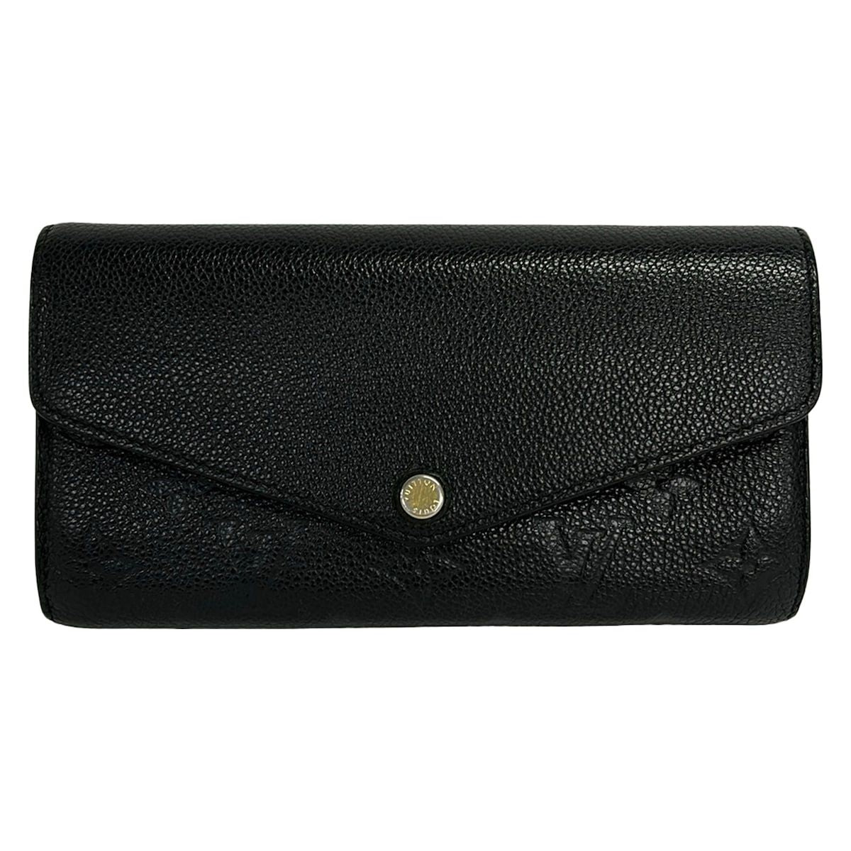 Louis Vuitton Wallet Monogram Empreinte Portefeuille Sarah Noir Leather