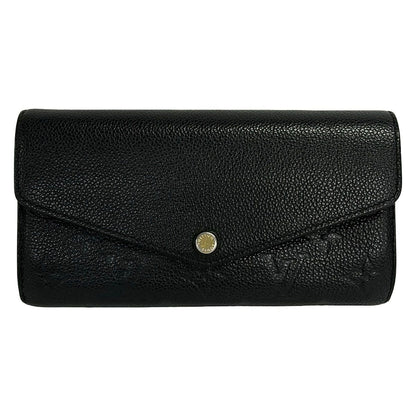 Louis Vuitton Wallet Monogram Empreinte Portefeuille Sarah Noir Leather