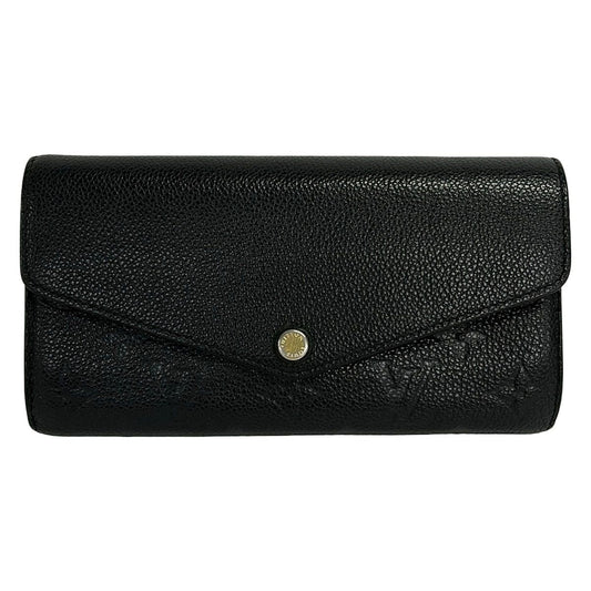 Louis Vuitton Wallet Monogram Empreinte Portefeuille Sarah Noir Leather