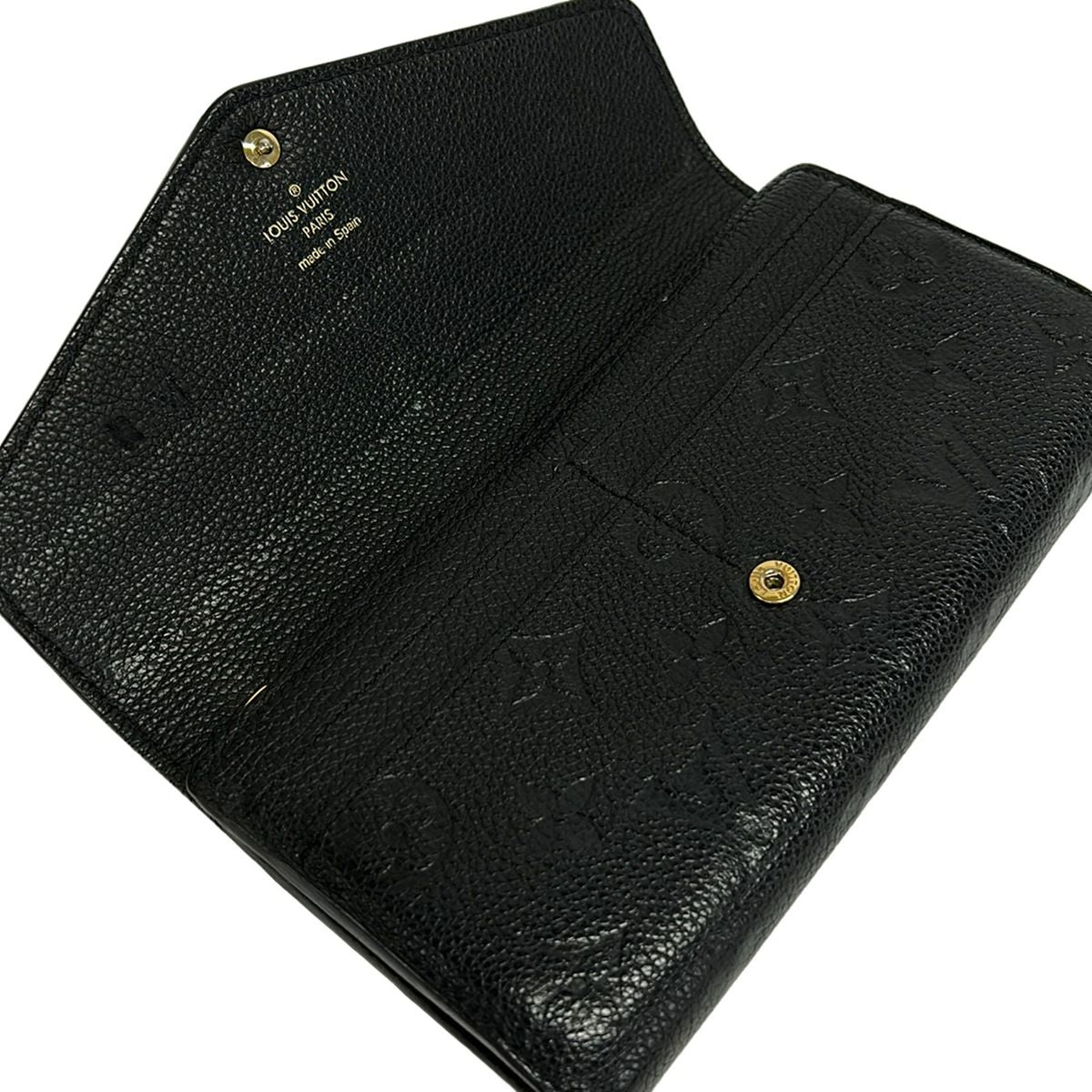 Louis Vuitton Wallet Monogram Empreinte Portefeuille Sarah Noir Leather — view 3