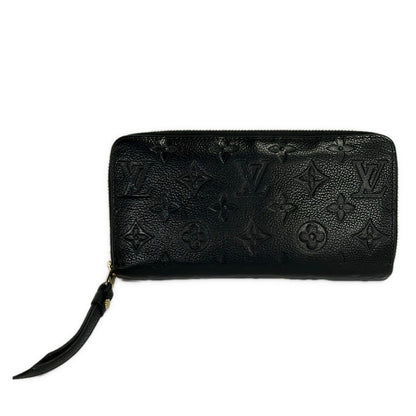 Louis Vuitton Wallet Monogram Empreinte Zippy Noir Leather