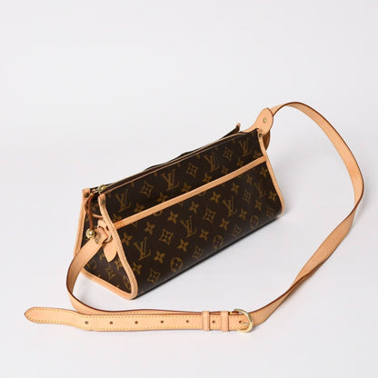 Louis Vuitton Popincourt Long Shoulder Bag Monogram Brown Leather Gold — view 3