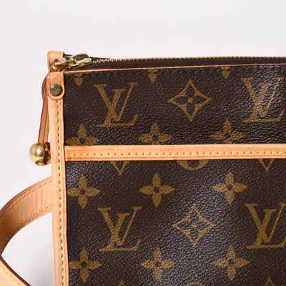 Louis Vuitton Popincourt Long Shoulder Bag Monogram Brown Leather Gold — view 5