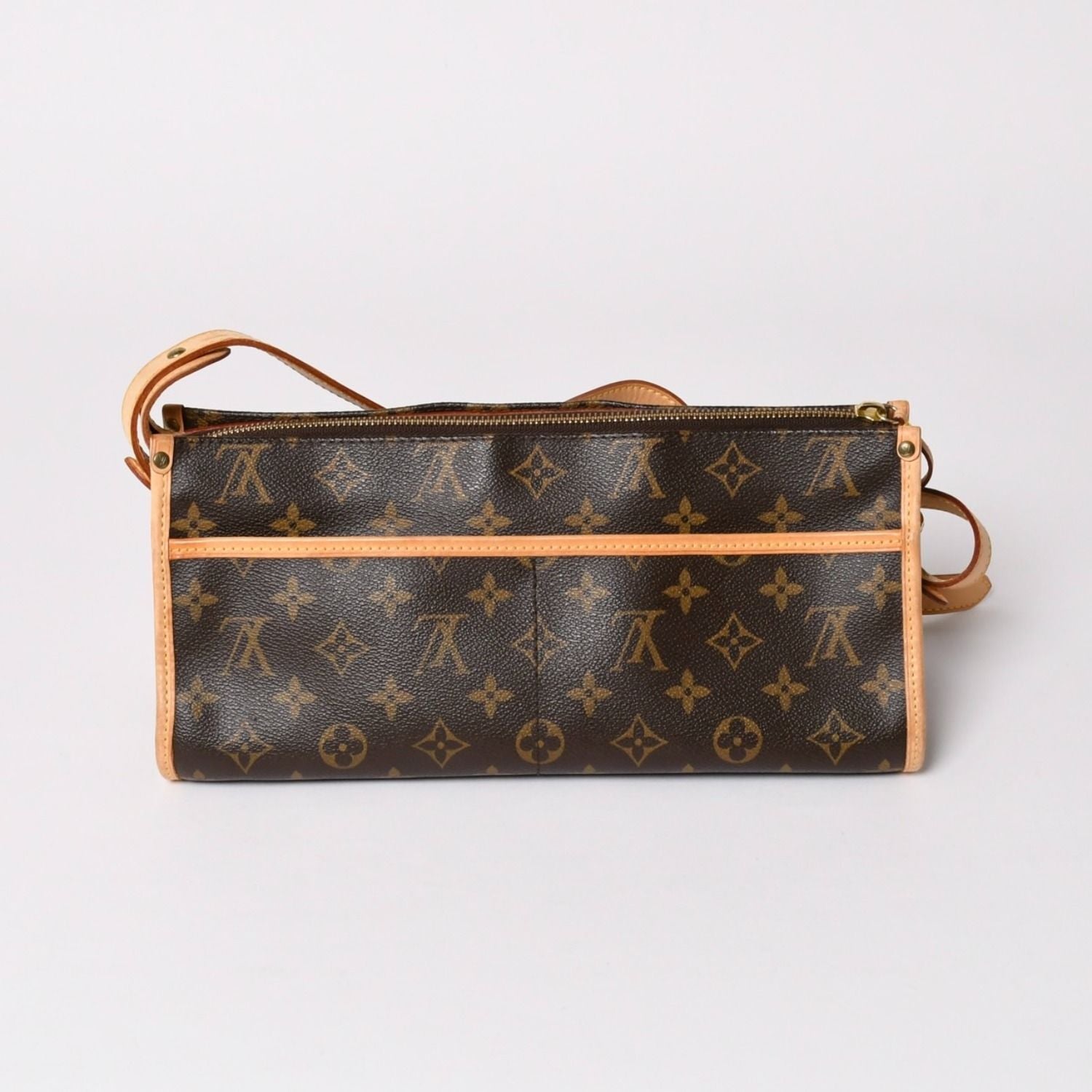 Louis Vuitton Popincourt Long Shoulder Bag Monogram Brown Leather Gold — view 2