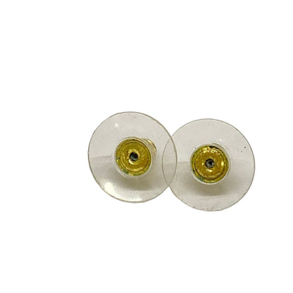 Chanel Earrings CC Logo Gold White Clear — view 5