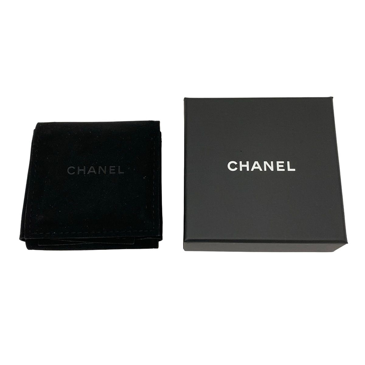 Chanel Earrings CC Logo Gold White Clear — view 6