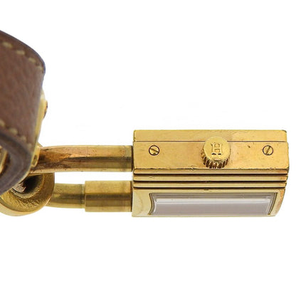 Hermes Kelly Watch Gold Plated Leather Kuo Analog Display Dial — view 6