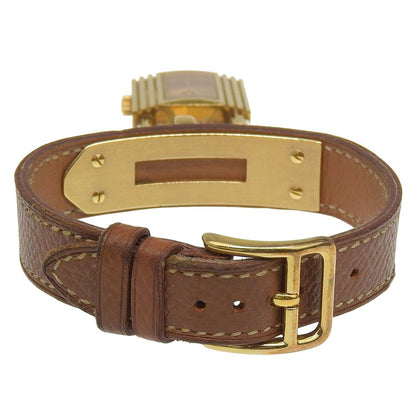 Hermes Kelly Watch Gold Plated Leather Kuo Analog Display Dial — view 5