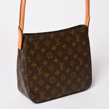 Louis Vuitton Looping MM Bag Monogram Leather Brown Gold — view 3