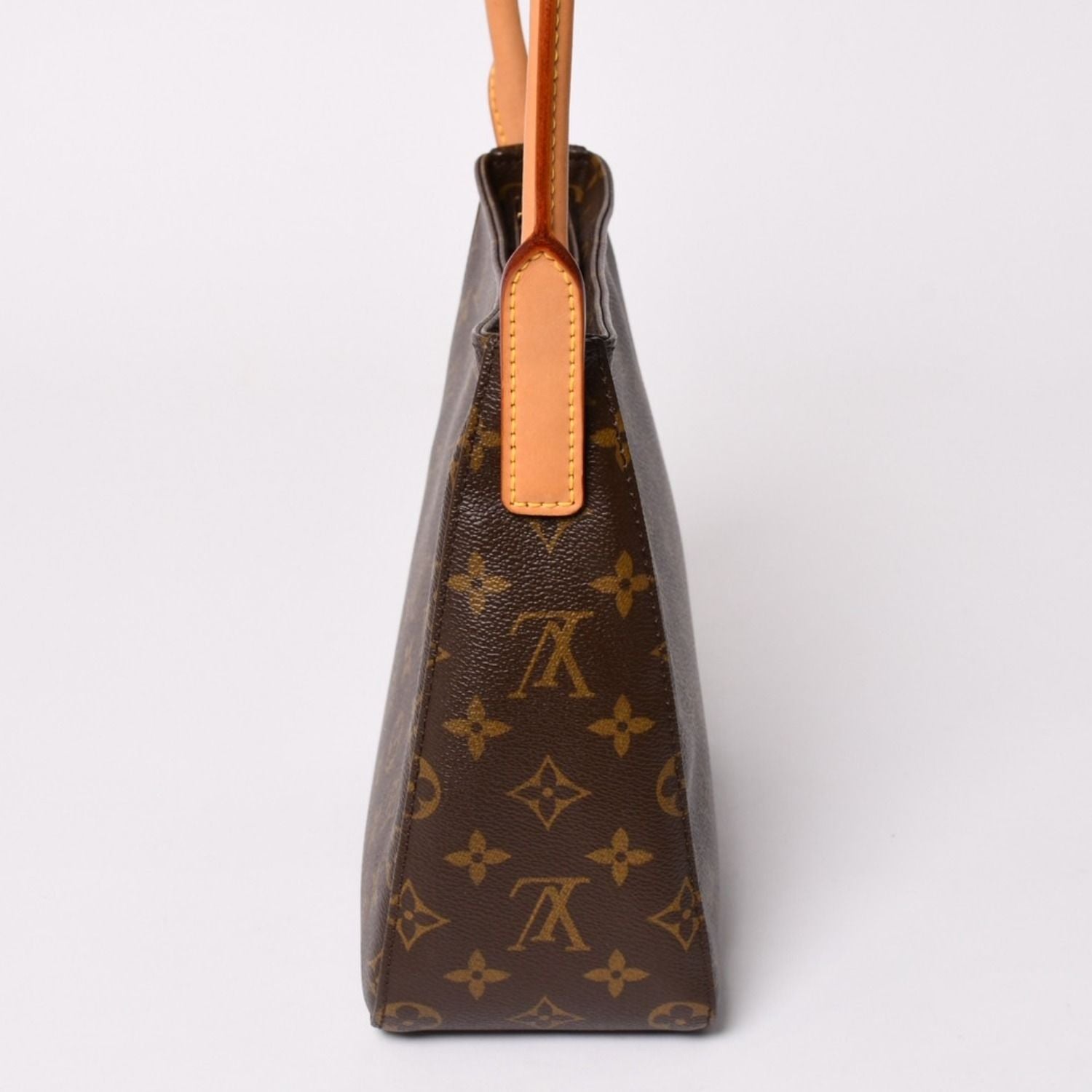 Louis Vuitton Looping MM Bag Monogram Leather Brown Gold — view 4
