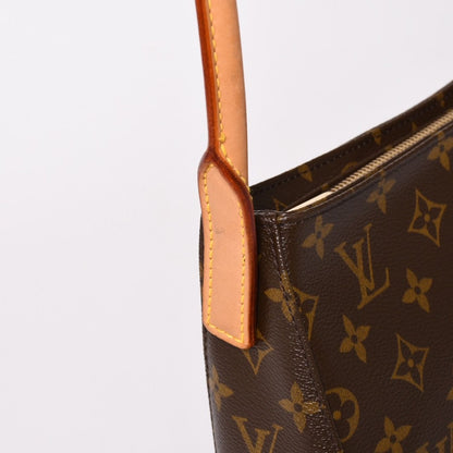 Louis Vuitton Looping MM Bag Monogram Leather Brown Gold — view 5