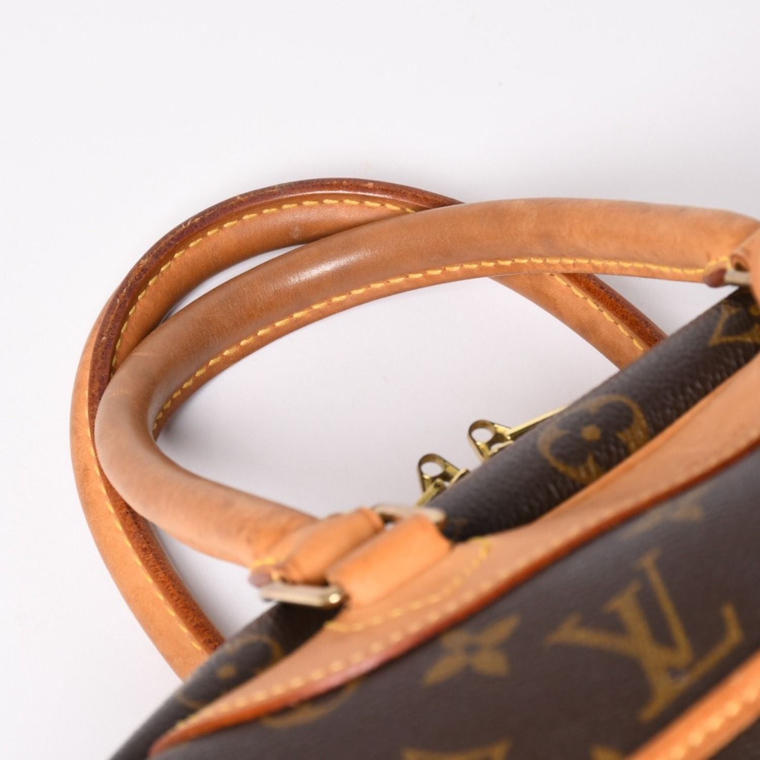 Louis Vuitton Deauville Handbag Monogram Brown — view 6