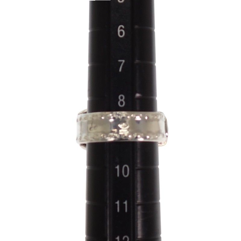 Hermes Montevideo Vintage Ring 49 925 Sterling Silver Gold Belt Motif — view 8