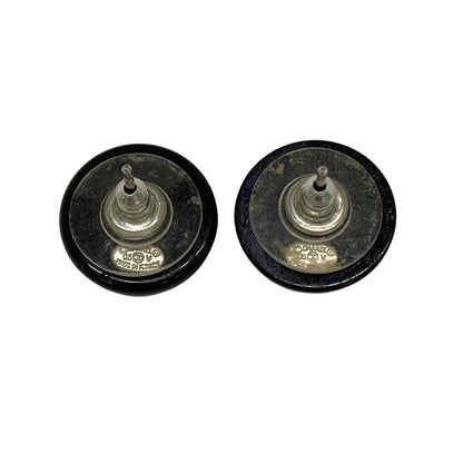 Chanel Earrings CC Logo Black Clear — view 2