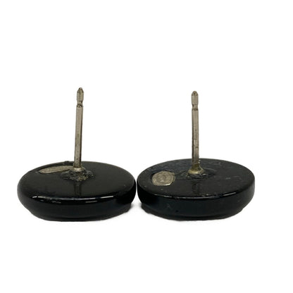 Chanel Earrings CC Logo Black Clear — view 3